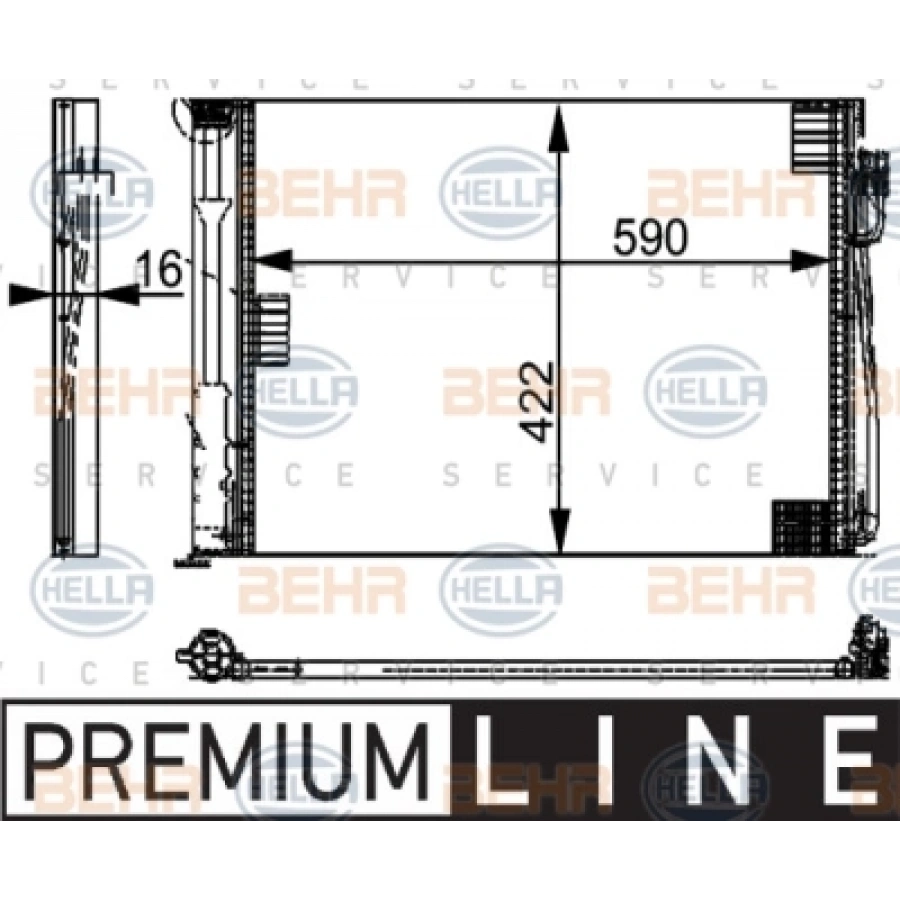 KLIMA RADYATÖRÜ E60-E61-E63-E64-E65-E66 N43-N46-N52-N53-M54-N62-N63 03-10