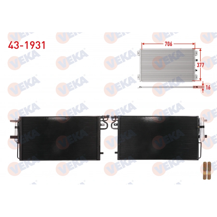 KLIMA RADYATORU FORD FOCUS III 1.5 EcoBoost 2011-2018/ KUGA II 1.5 EcoBoost 2013-