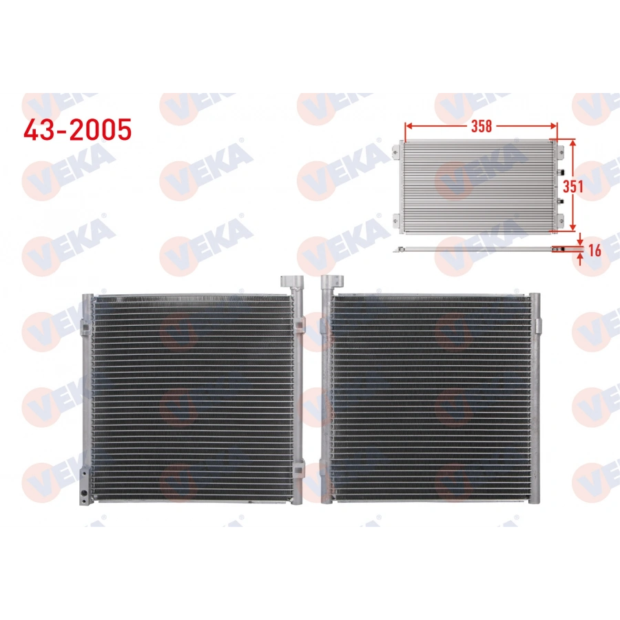 KLIMA RADYATORU HONDA CIVIC VI 1.4i - 1.5i - 1.6i 1995-2001/ HR-V (GH) 1.6 1999-2005/ ROVER 400 (RT) 416 GSI - 418 D 1995-2000 / 45 (RT) 1.6 - 1.8 2000-2005
