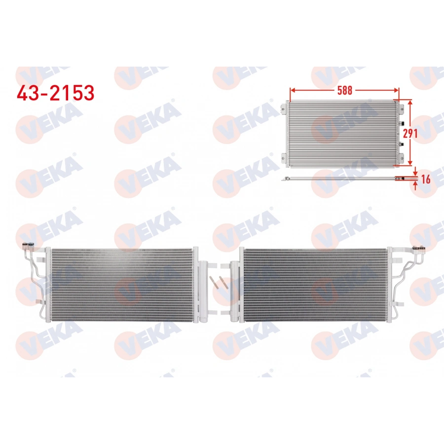 KLIMA RADYATORU HYUNDAI KONA 2017- / 1.0 T-GDi, 1.6 T-GDi, CRDi