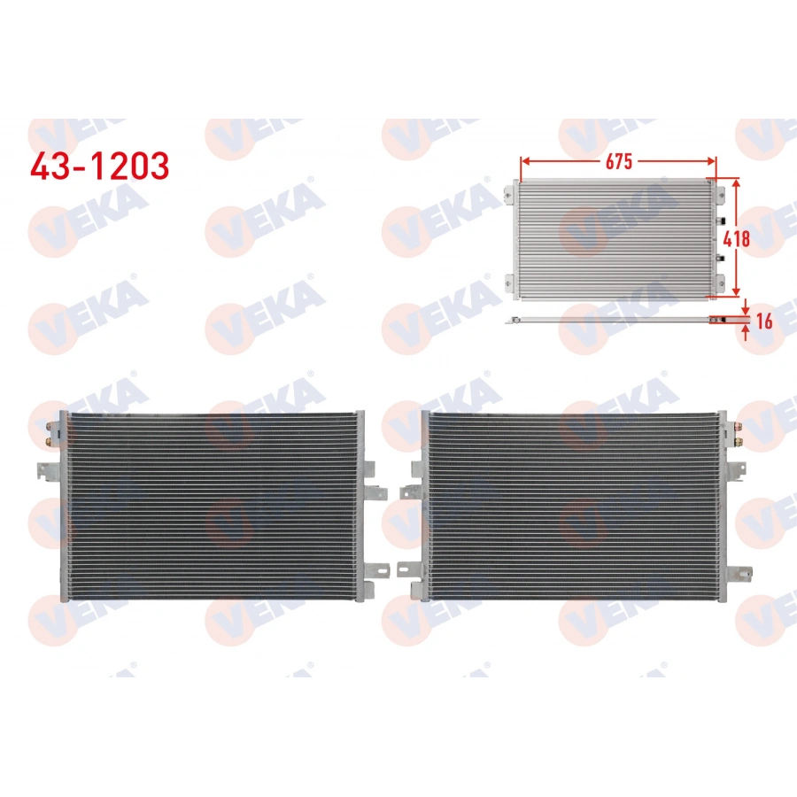 KLIMA RADYATORU JEEP COMPASS 2.0 2006- / PATRIOT 2.4 2008-2017 / DODGE AVENGER 2.4 2007-2014 / CHRYSLER SEBRING CABRIO 2.4 2006-2010