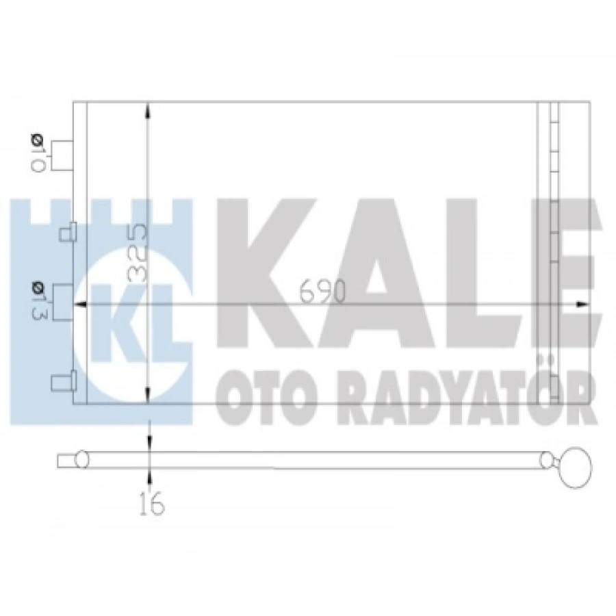 KLIMA RADYATÖRÜ KONDENSER (KURUTUCU ILE)(690X325X16) DUSTER BM 10-
