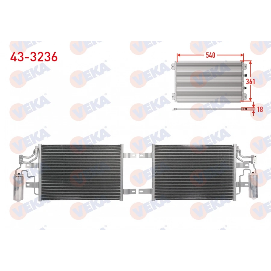 KLIMA RADYATORU OPEL MERIVA A MPV 2003- / 1.6 TURBO, 1.3, 1.7 CDTI