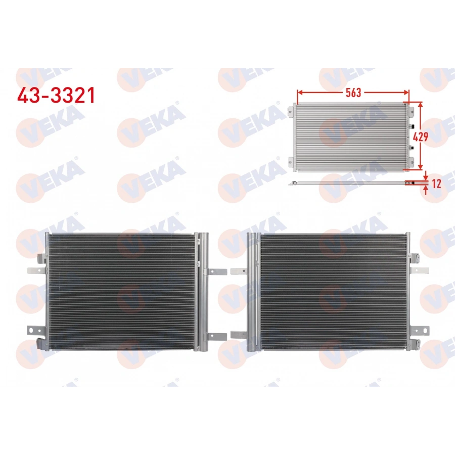 KLIMA RADYATORU PEUGEOT 3008, 5008 2016- / CITROEN C5 AIRCROSS 2018- / 1.5 / 1.6 HDi / OPEL GRANDLAND 1.5, 1.6 TURBO D 2017-