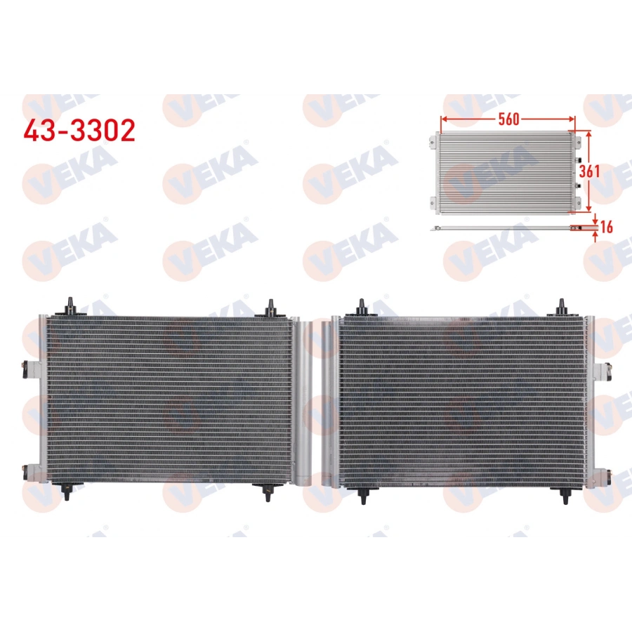 KLIMA RADYATORU PEUGEOT 307 (3A/C) 1.4 2000-2007