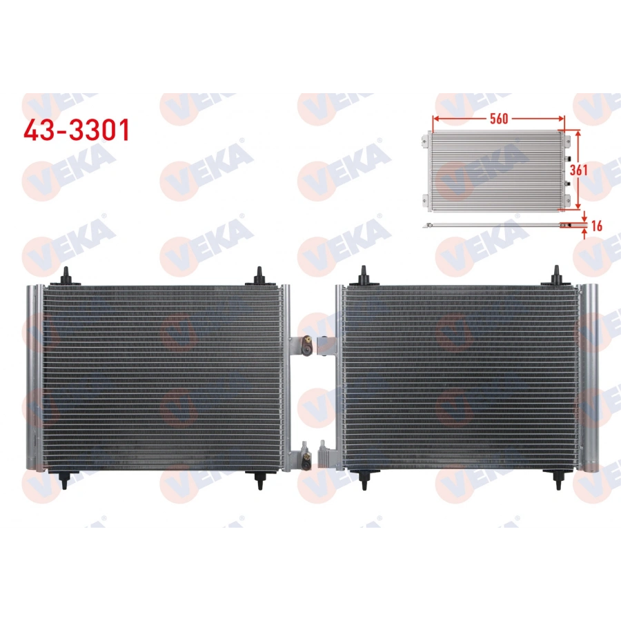 KLIMA RADYATORU PEUGEOT 307 (3A/C) 1.4 HDI M-T 2000-2007