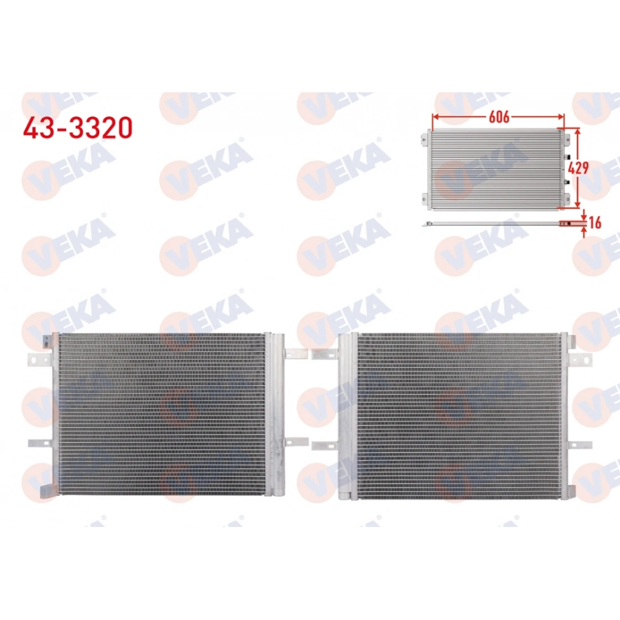 KLIMA RADYATORU PEUGEOT RIFTER 18-/ 3008-5008 17-/508 18-/TRAVELLER 16-/CITROEN C5 AIRCROSS 18-/BERLINGO K9 18-/OPEL ASTRA L 23-/COMBO K9 19-/DS 7 17-/DS9 20-/ 1.2, 1.6 PureTech / 1.5, 1.6 BlueHDI