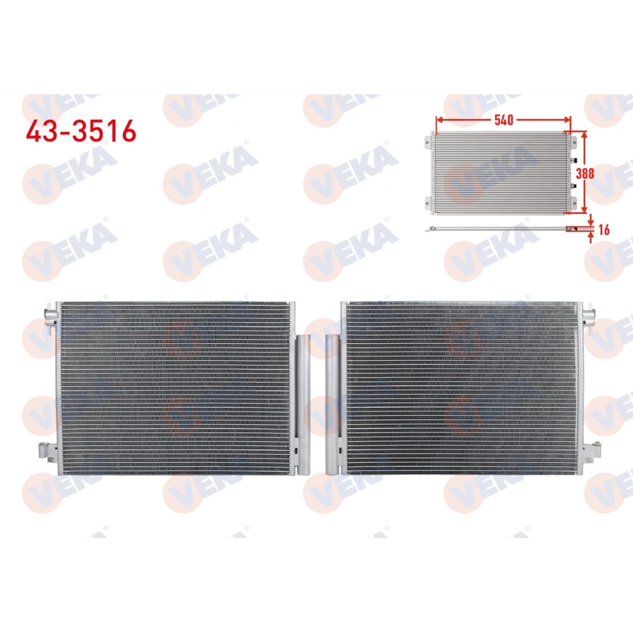 KLIMA RADYATORU RENAULT CLIO IV 2012-2020/ CAPTUR 2013-/ DACIA DOKKER 2012-/ DUSTER 2012-/ LOGAN II 2012-/ SANDERO STEPWAY 2012-