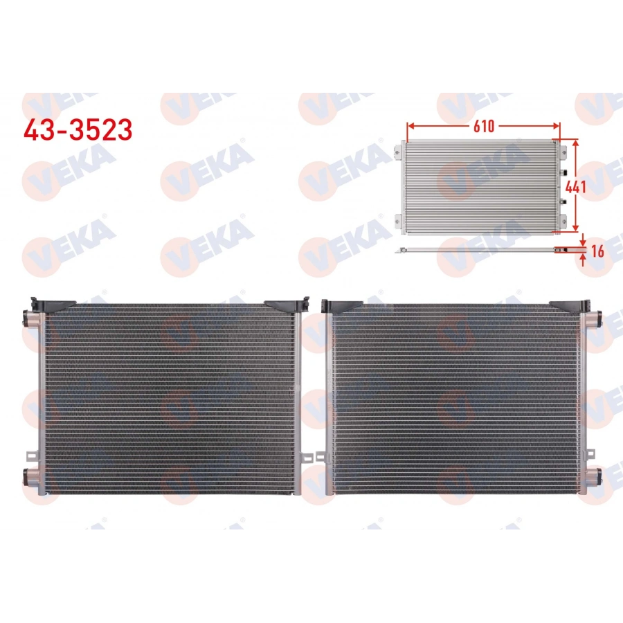 KLIMA RADYATORU RENAULT TRAFIC II (FL) 1.9 DCI (DELIK CAPI 14,35 mm) 2002-2014