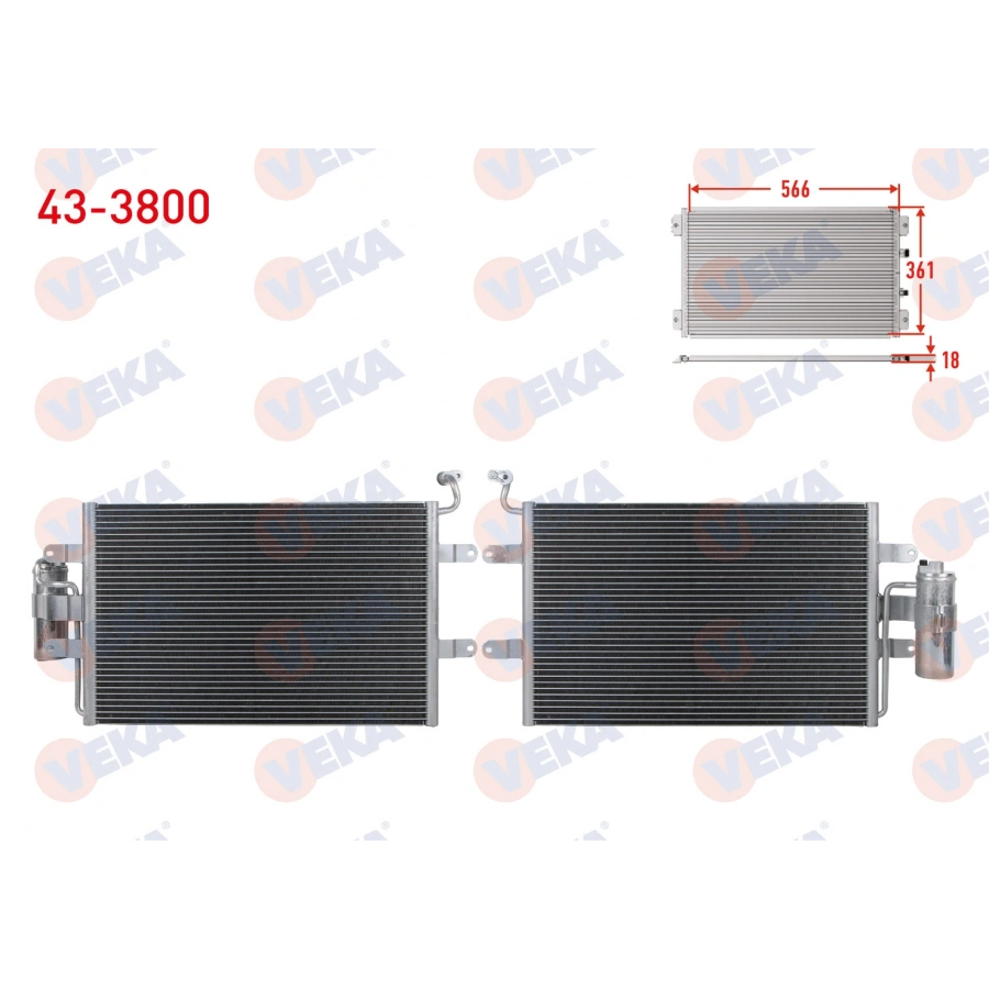 KLIMA RADYATORU SEAT CORDOBA (6K2) 1.4 TDI - 1.9 TDI 1999-2002 / IBIZA II (6K1) 1.4 16v - 1.6i - 1.9 TDI 1993-2002