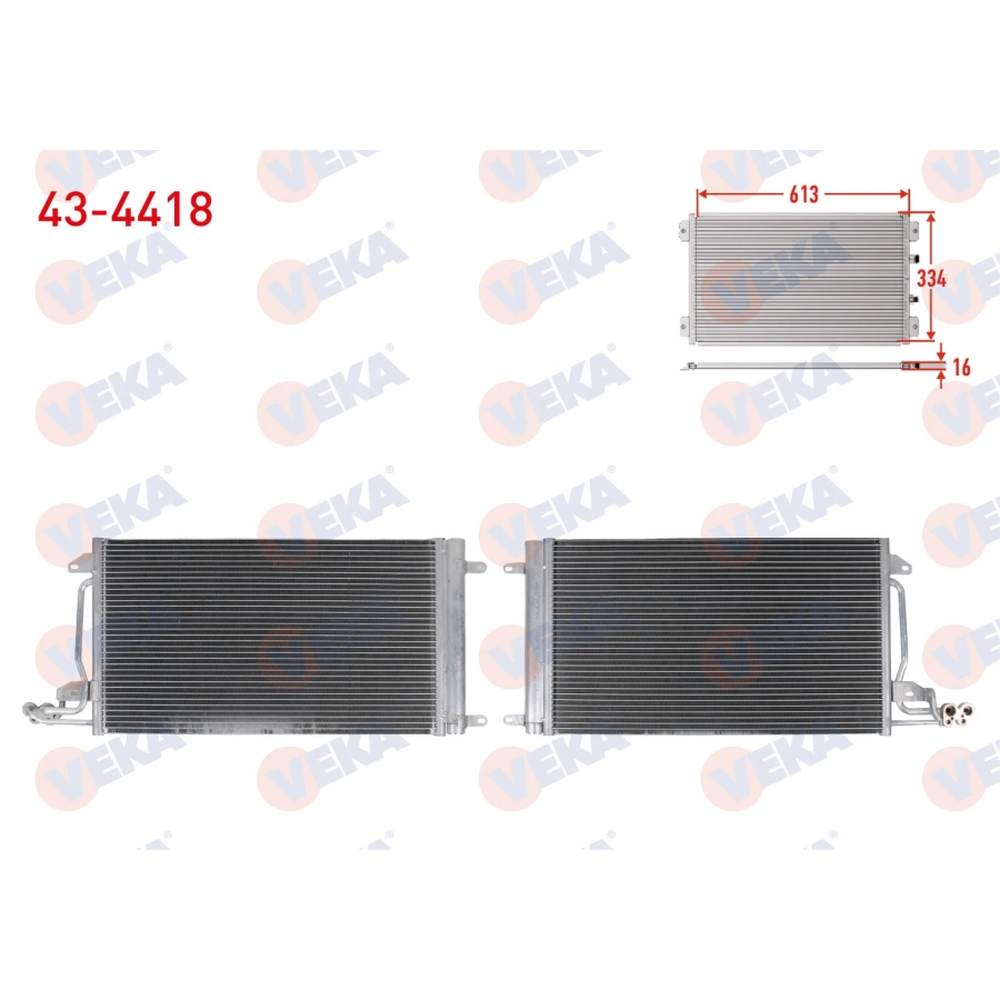 KLIMA RADYATORU VOLKSWAGEN POLO (6R,6C) 1.0-1.0 TSI, 1.2 TDI-TSI, 1.4-1.4 TSI, 1.6 TDI 09-17/IBIZA 1.0-1.0 TSI, 1.2 TDI-TSI, 1.4-1.4 TSI, 1.6-1.6 TDI 10-17/TOLEDO 1.2 TSI, 1.4 TDI-TSI, 1.6 TDI 12-19