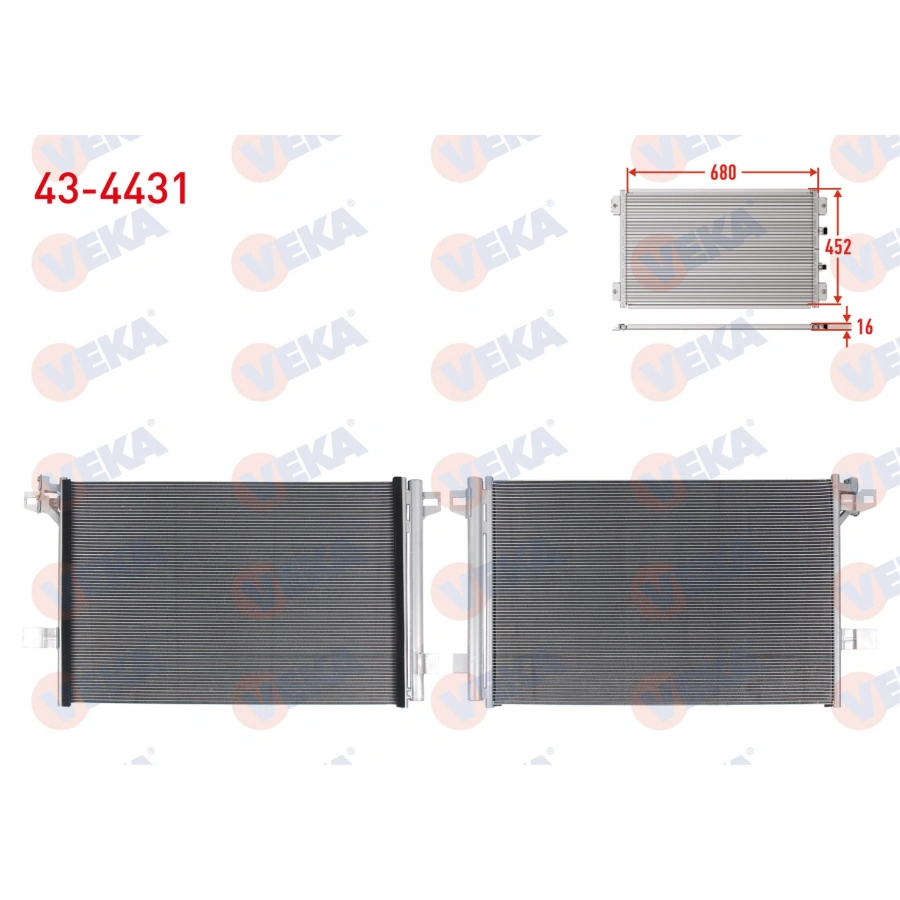 KLIMA RADYATORU VOLKSWAGEN TRANSPORTER T6, T7 2.0 TDI 2015-2023 / CARAVELLE T6, T7 2.0 TDI 2015-2023