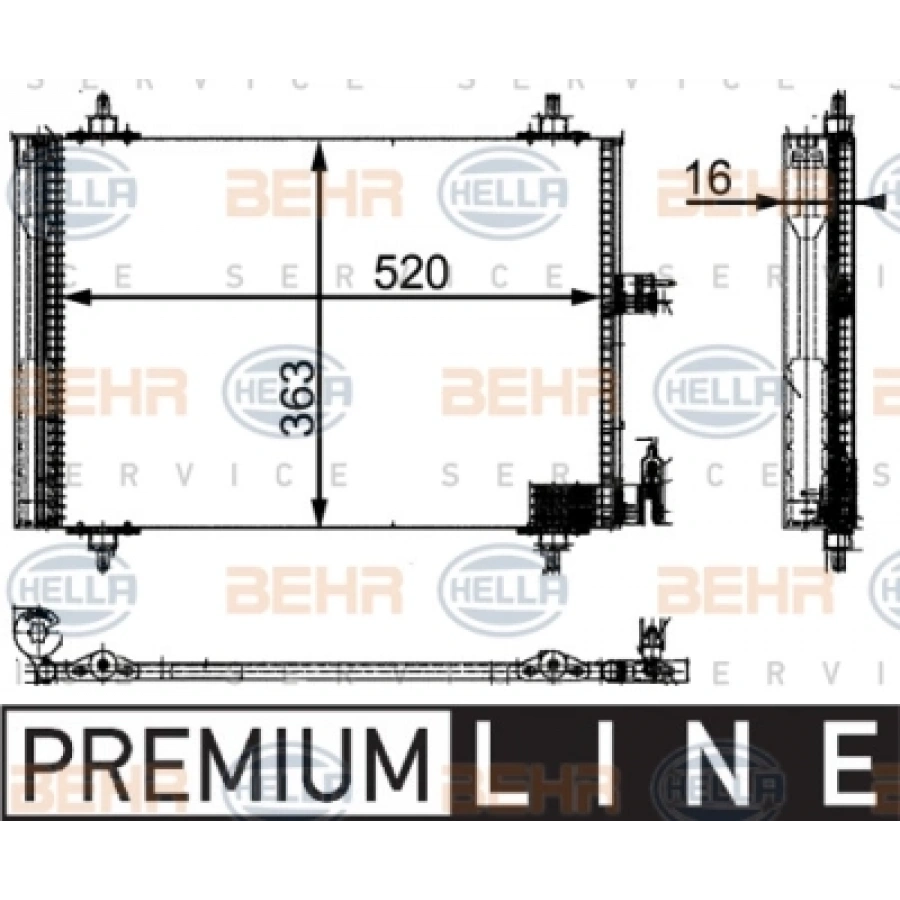 KLIMA RADYATÖRÜ XSARA/BERLINGO-2/PARTNER-2 1.9 DW8/1.4 HDI 98-
