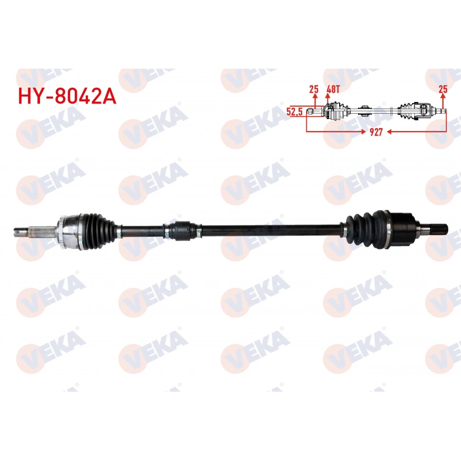 KOMPLE AKS ON SAG HYUNDAI ACCENT BLUE 1.4 CVVT M-T ABSLI 48 DIS UZUNLUK 927mm 2012-