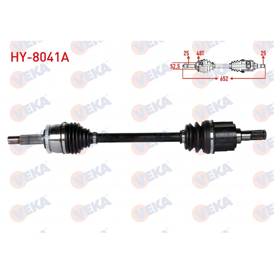 KOMPLE AKS ON SOL HYUNDAI ACCENT BLUE 1.4 CVVT M-T ABSLI 48 DIS UZUNLUK 652mm 2012-