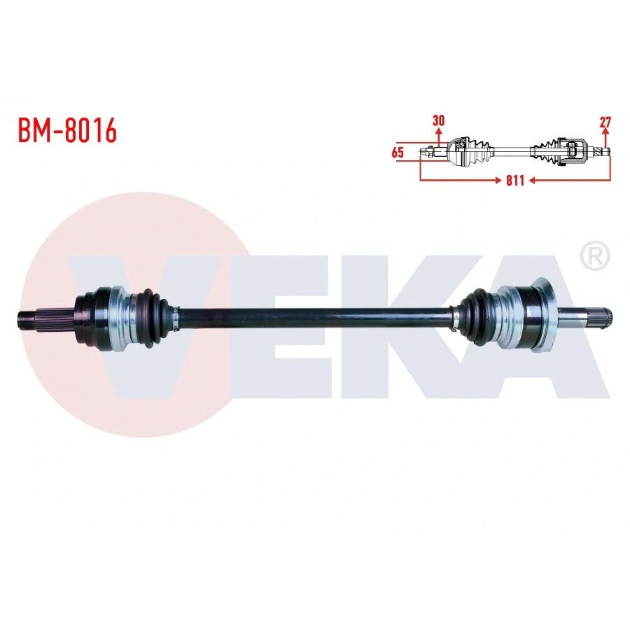 KOMPLE AKS SAG ARKA BMW 5 SERISI (F10) 520 i A-T UZUNLUK 811mm 2010-