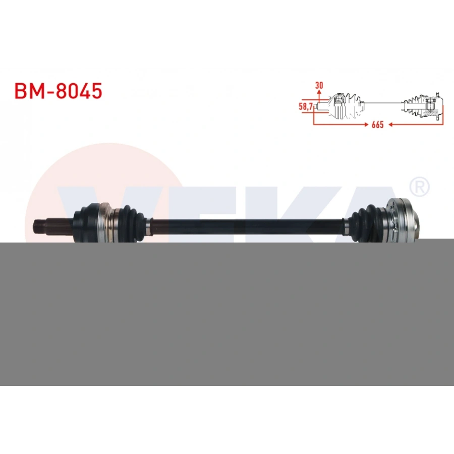 KOMPLE AKS SAG ARKA UZUNLUK 665mm BMW 320 D (E90) 2005-2011