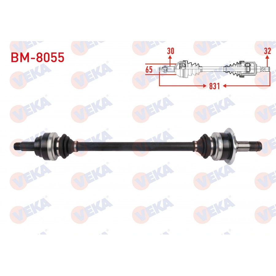 KOMPLE AKS SAG ARKA UZUNLUK 777mm BMW 5 GRAN TURISMO (F07) 530 D - 535 D X-DRIVE 8 A-T 2009-2017 / 7 (F01,F02,F03,F04) 730 - 735 -740 D X-DRIVE 8 A-T 2009-2017