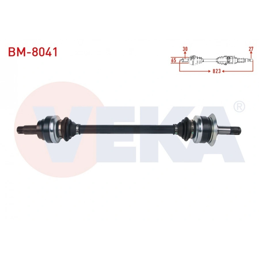 KOMPLE AKS SAG ARKA UZUNLUK 823mm BMW (F10) 520 D / 520 i / 525 D / 525 D X DRIVE / 528 i 2010-