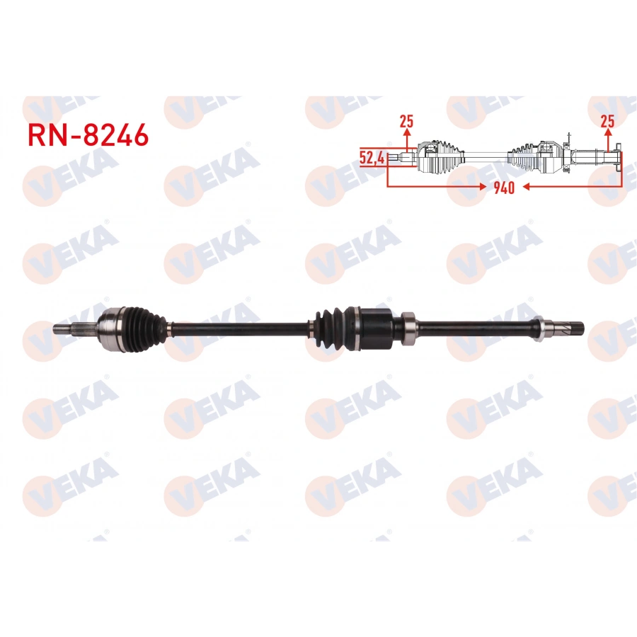 KOMPLE AKS SAG ON 940mm RENAULT MEGANE IV 1.6 16v A-T CVT 2016-