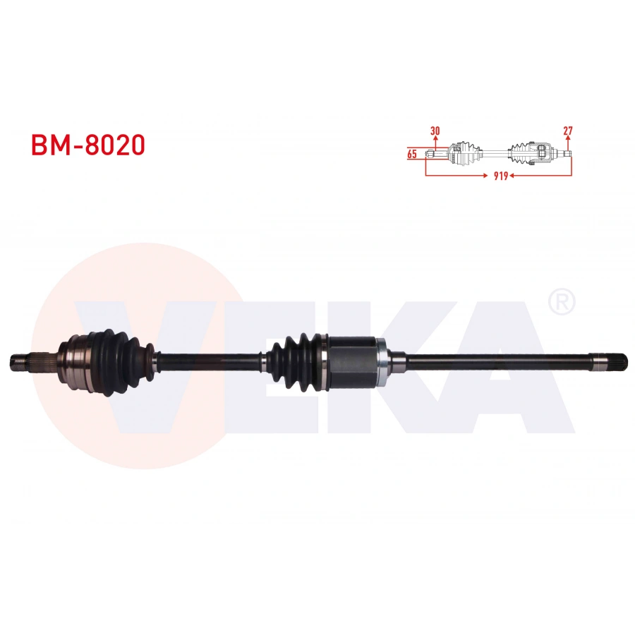 KOMPLE AKS SAG ON BMW X3 (E83) 2.0 D X-DRIVE UZUNLUK 919 mm 2004-2010