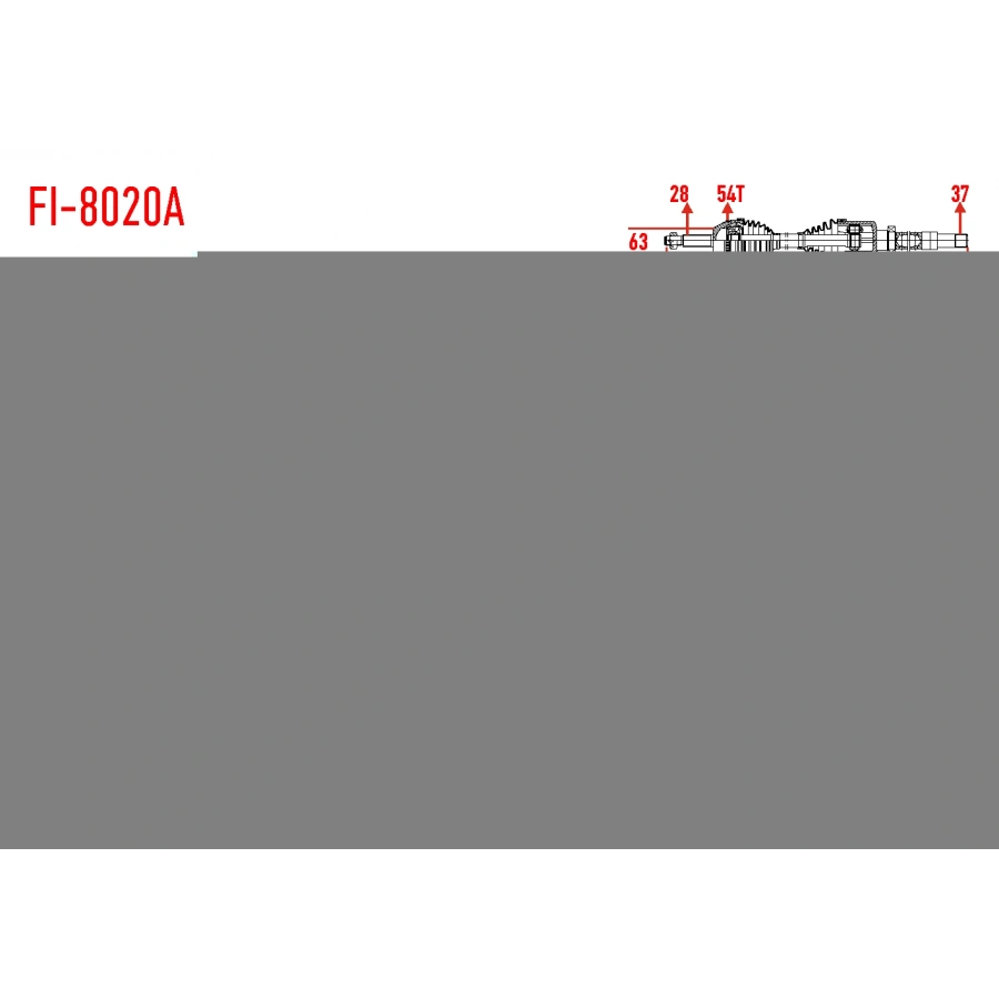 KOMPLE AKS SAG ON FIAT DUCATO (230) 2.5 D 10q-14q ABSLI 54 DIS UZUNLUK 1072mm 1994-2002