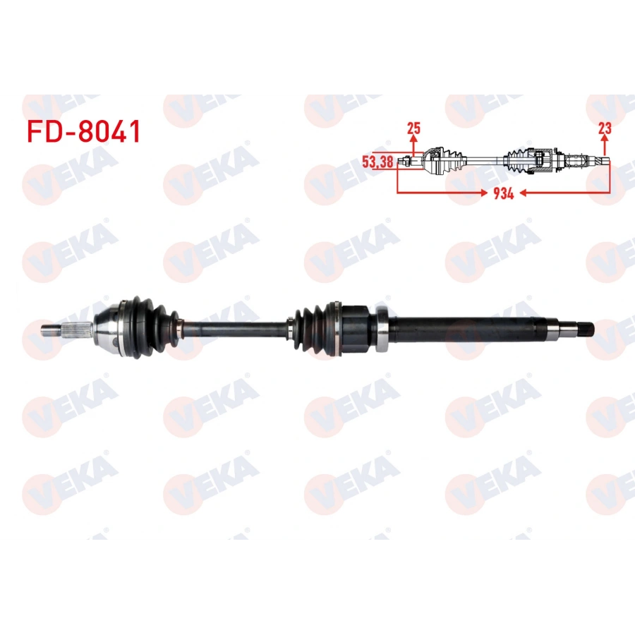 KOMPLE AKS SAG ON FORD FOCUS I (DAW,DBW) 1.4i 16v UZUNLUK 934mm 1998-2004