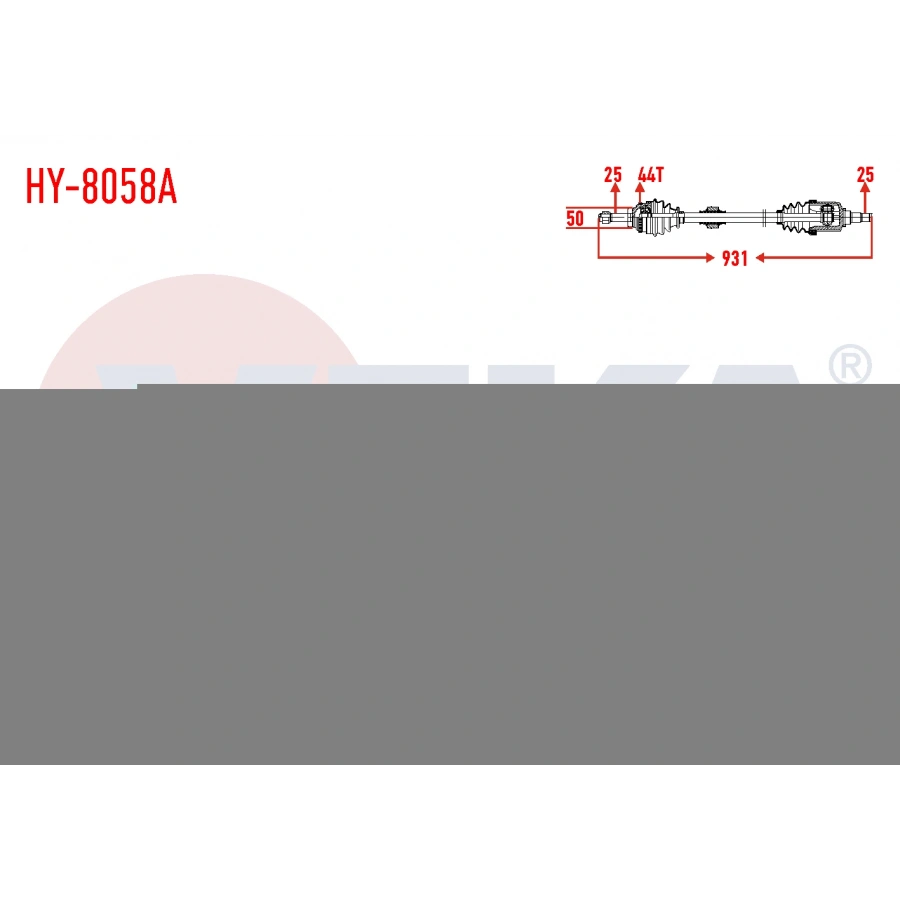 KOMPLE AKS SAG ON KIA CERATO (LD) 1.6i A-T ABSLI 44 DIS UZUNLUK 931mm 2004-2012