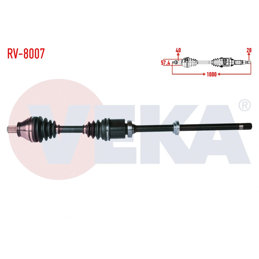 KOMPLE AKS SAG ON LAND ROVER FREELANDER II (FA) 2.2 TD4 A-T UZUNLUK 1000 mm 2006-2014