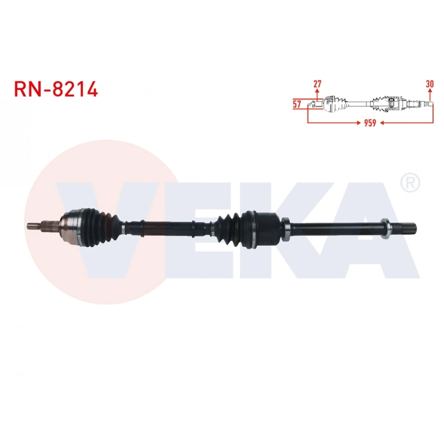 KOMPLE AKS SAG ON RENAULT LAGUNA III 2.0 DCI - 2.0i 16v A-T UZUNLUK 959mm 2007-