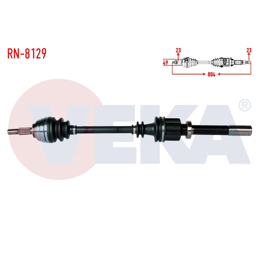 KOMPLE AKS SAG ON RENAULT MEGANE II (BM0/1,CM0/1) 1.6i 16v A-T UZUNLUK 804mm 2002-2008