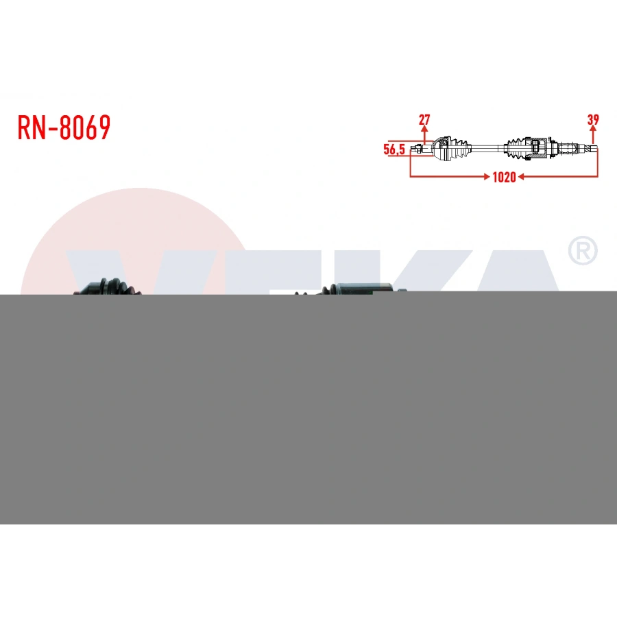 KOMPLE AKS SAG ON RENAULT TRAFIC II (FL) 1.9 DCI UZUNLUK 1020mm 2001-2006