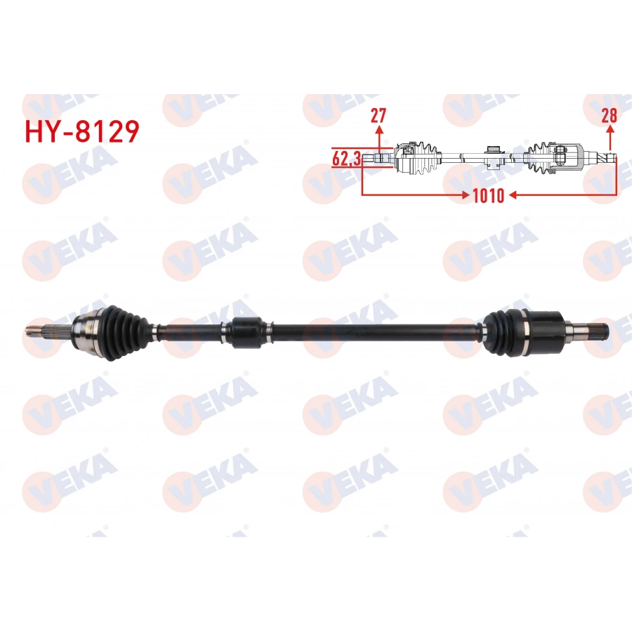 KOMPLE AKS SAG ON UZUNLUK 1010mm HYUNDAI ELANTRA 1.6 CRDI A-T 2016-