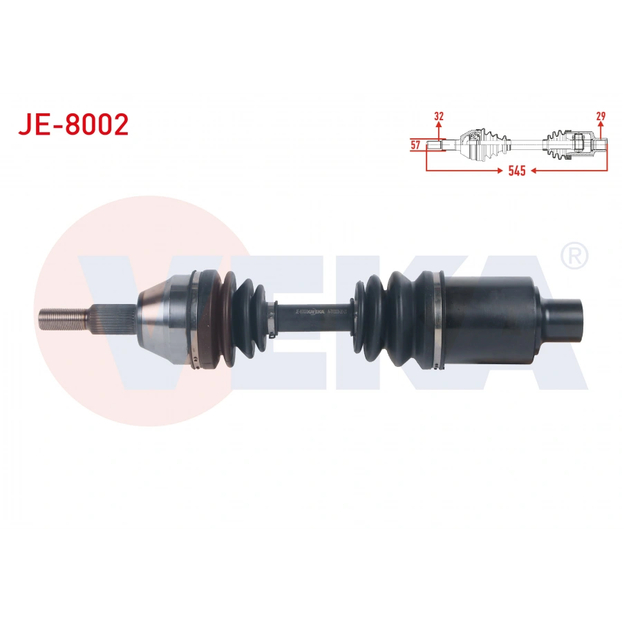 KOMPLE AKS SAG ON UZUNLUK 545mm JEEP CHEROKEE 2.8 CRD 2008-2013/ DODGE NITRO 2.8 CRD 2007-