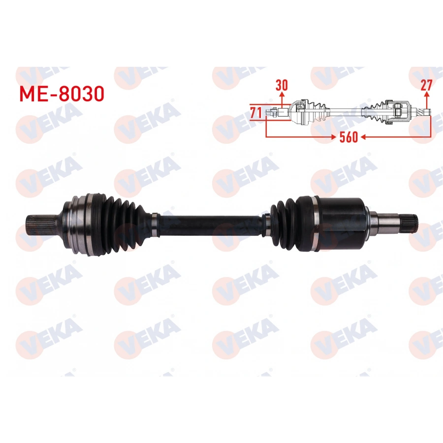 KOMPLE AKS SAG ON UZUNLUK 560mm MERCEDES S SERISI (W221) S320 S350 4-MATIC 2005-2013 / E SERISI (W212) E 63 AMG 4-MATIC 2013-2016 / CLS (C218) AMG 4-MATIC 2013-2017