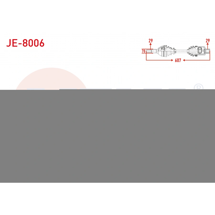 KOMPLE AKS SAG ON UZUNLUK 607mm JEEP GRAND CHEROKEE III (WH,WK) 3.0 CRD 2005-2010 / COMMANDER (XK) 3.0 CRD 2005-2010