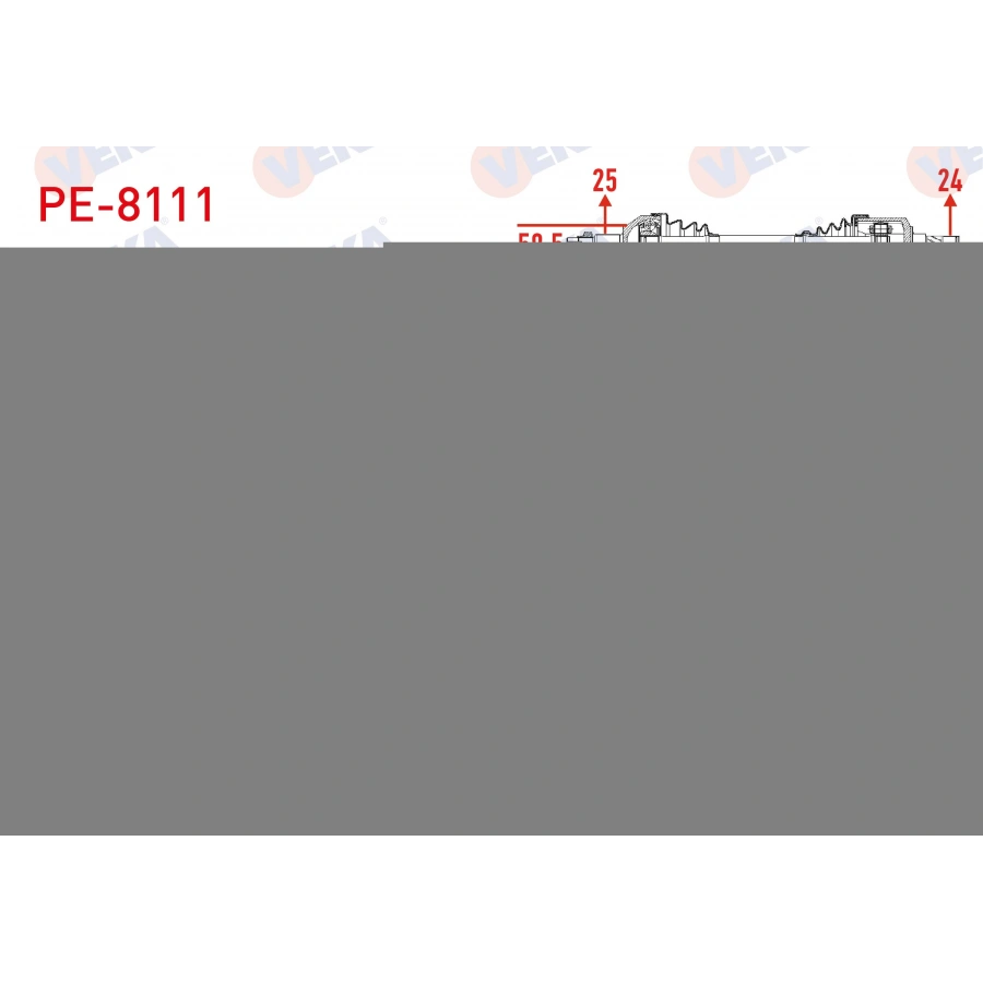KOMPLE AKS SAG ON UZUNLUK 870mm PEUGEOT 2008 1.2 THP, 1.5 HDI, 1.6 HDI 2015- / CITROEN C3 III 1.2 THP, 1.5 HDI, 1.6 HDI 2016- / C4 1.2 THP 2015-2017 / C4 CACTUS 1.6 HDI 2014- / 207 06-12 / 208 13-19
