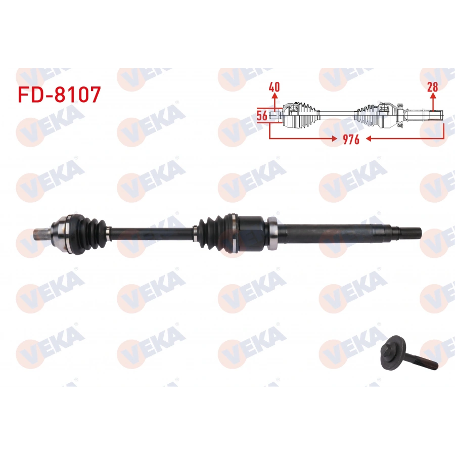 KOMPLE AKS SAG ON UZUNLUK 890mm FORD FOCUS II 1.6 TDCi A-T CVT 2004-2012
