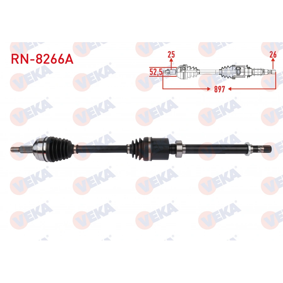 KOMPLE AKS SAG ON UZUNLUK 897mm RENAULT EXPRESS 1.5 BlueDCi M-T 2021-