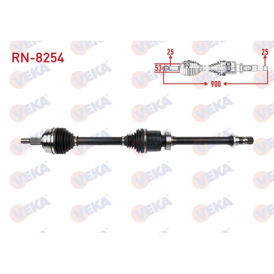 KOMPLE AKS SAG ON UZUNLUK 902mm RENAULT CLIO V (B7_) 1.0 TCe 100 (B7MT) JT4 A-T SNZ. 2019-