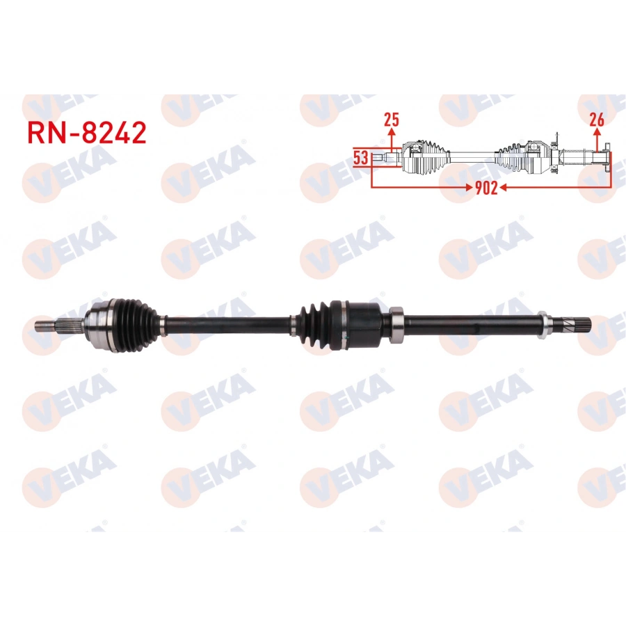 KOMPLE AKS SAG ON UZUNLUK 902mm RENAULT CLIO V 1.5 BLUE DCI M-T 2020-