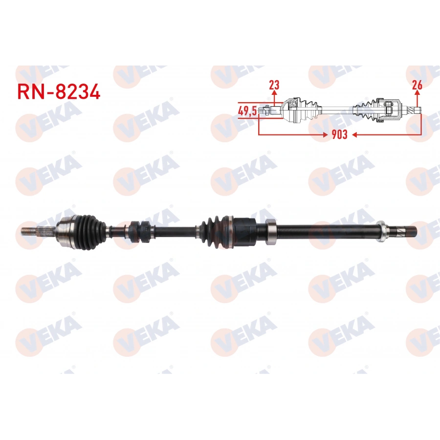 KOMPLE AKS SAG ON UZUNLUK 903mm RENAULT CLIO V 1.0 SCe M-T 2020-