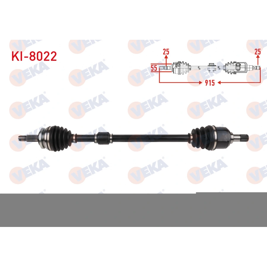 KOMPLE AKS SAG ON UZUNLUK 915mm KIA STONIC 1.0 T-GDI 6 M-T 2017-