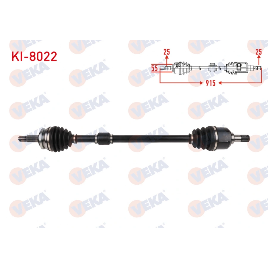 KOMPLE AKS SAG ON UZUNLUK 915mm KIA STONIC 1.0 T-GDI 6 M-T 2017-