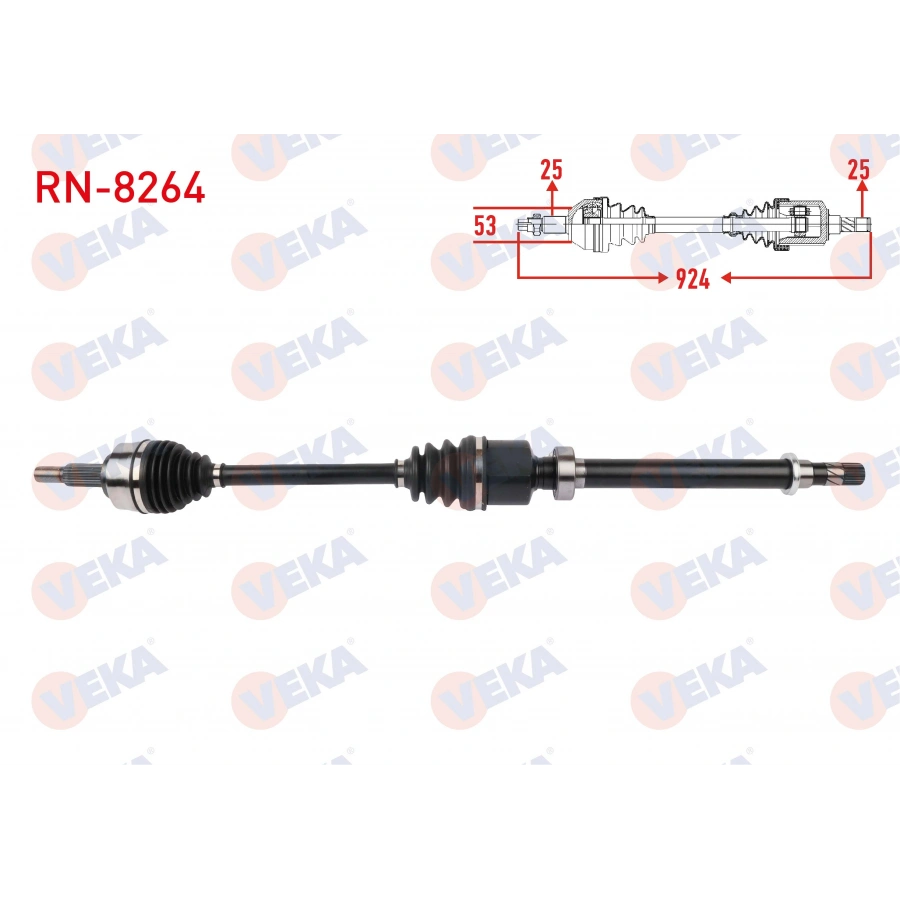 KOMPLE AKS SAG ON UZUNLUK 924mm RENAULT TALIANT 1.0 TCe 2021-