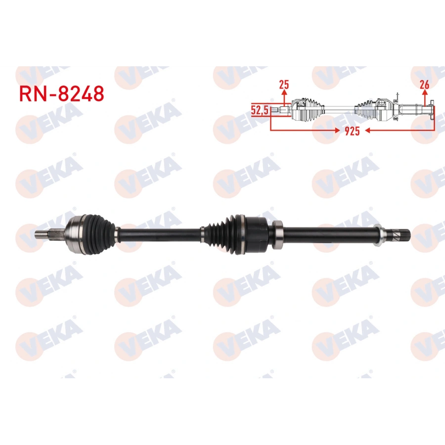 KOMPLE AKS SAG ON UZUNLUK 925mm RENAULT CAPTUR I 1.3 TCE M-T 2018-