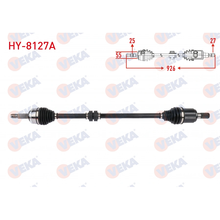 KOMPLE AKS SAG ON UZUNLUK 926mm HYUNDAI i20 1.4 6 A-T 2021-