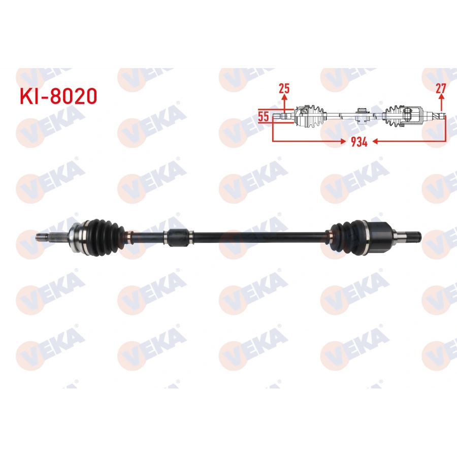 KOMPLE AKS SAG ON UZUNLUK 934mm KIA STONIC 1.0 T-GDI 7 DCT 2017-