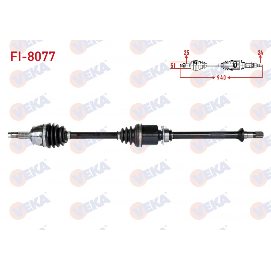 KOMPLE AKS SAG ON UZUNLUK 940mm FIAT EGEA 1.3 MJT M-T 2015-