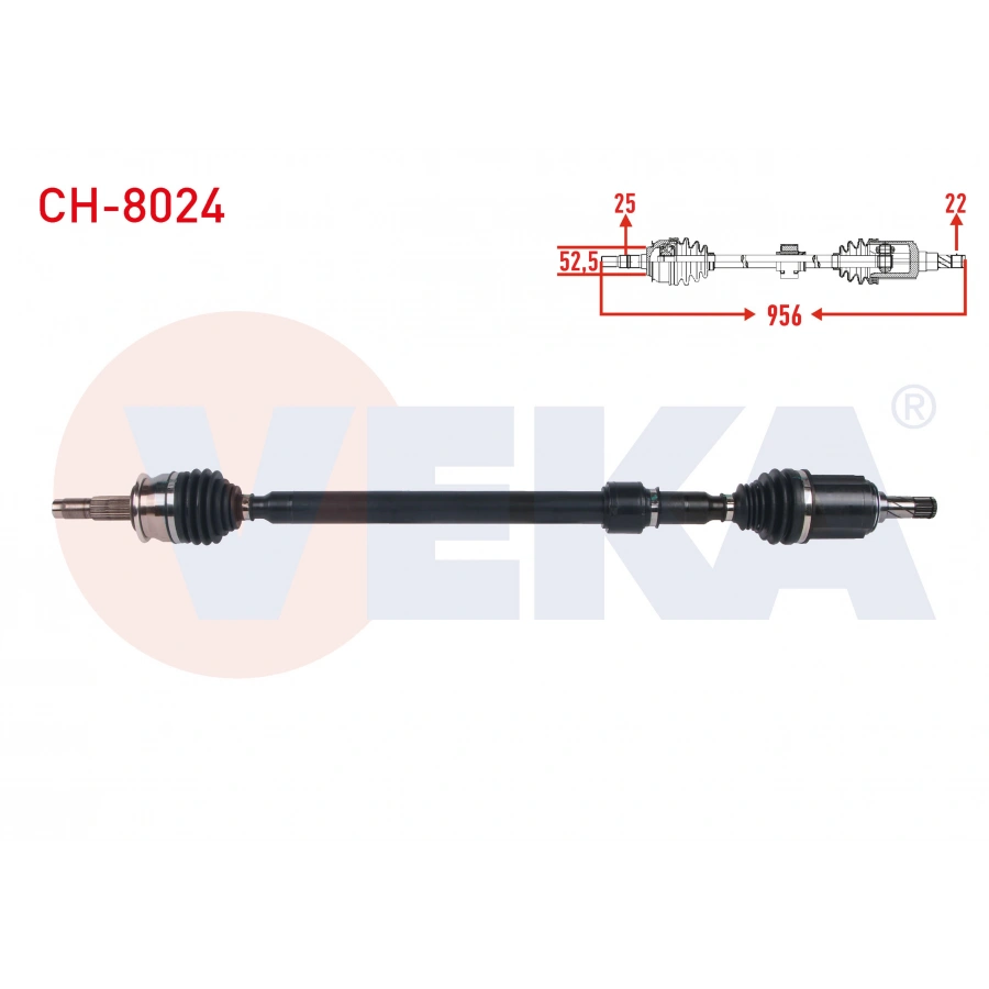 KOMPLE AKS SAG ON UZUNLUK 956mm CHEVROLET AVEO (T300) 1.3 D M-T 2011-2014